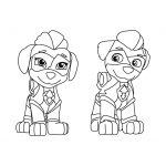 mighty twins paw patrol coloring page