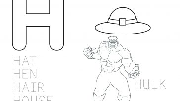 letter h printable learn reading