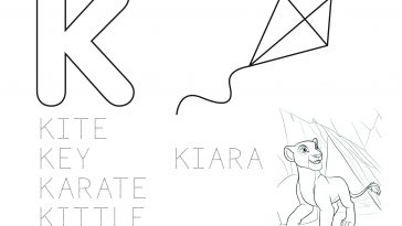 letter-K-Kiara-Lion-King-coloring