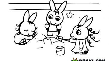 TROTRO Coloring Pages Trotro Nana BouBou play in the sandbox