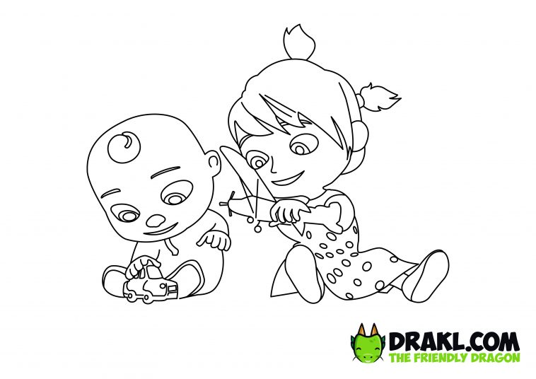 CoComelon Karaoke Coloring Page