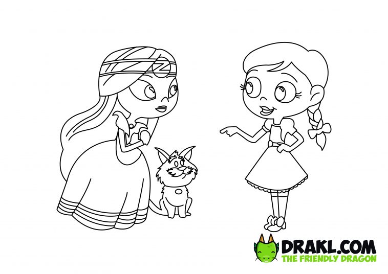 Dorothy and The Wizard of Oz Coloring Page