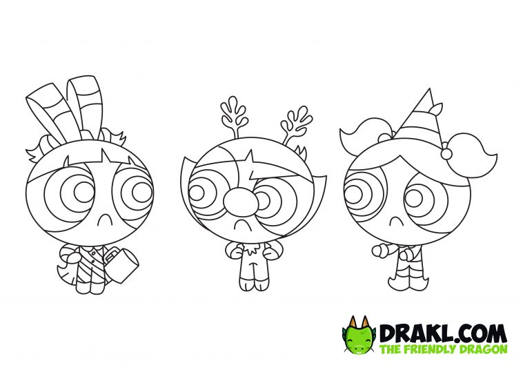 Powerpuff-Girls-Christmas-Coloring-Page-01