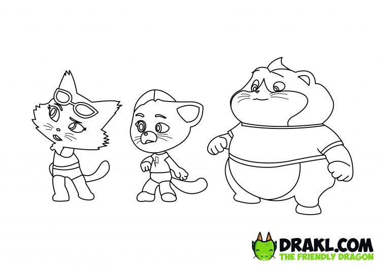 44 Cats Coloring Page