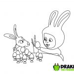 Masha and the Bear Easter Egg Coloring Page