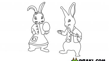 Peter Rabbit - Easter Special Coloring Page