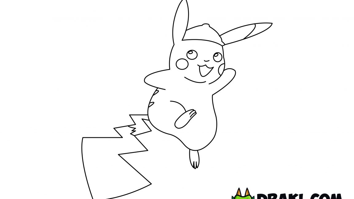 Pokémon Detective Pikachu Coloring Page Archives - DRAKL