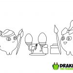 Sunny Bunnies Easter Eggs Coloring Page