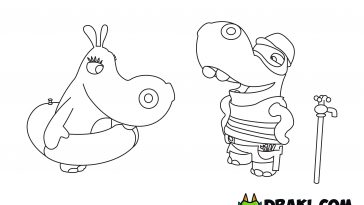 The HAPPOS Family Coloring Page