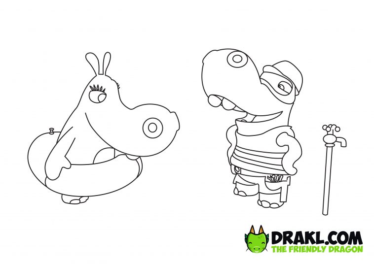 The HAPPOS Family Coloring Page