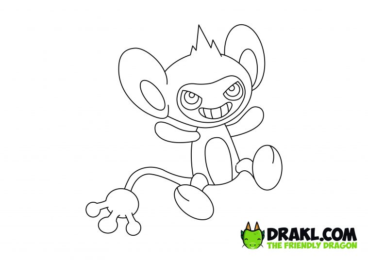 Aipom Pokemon Coloring Page