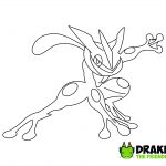 Greninja Pokemon Coloring Page