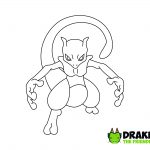 Mewtwo Pokemon Coloring Page