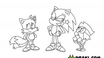OK K.O Let's Meet Sonic Coloring Page